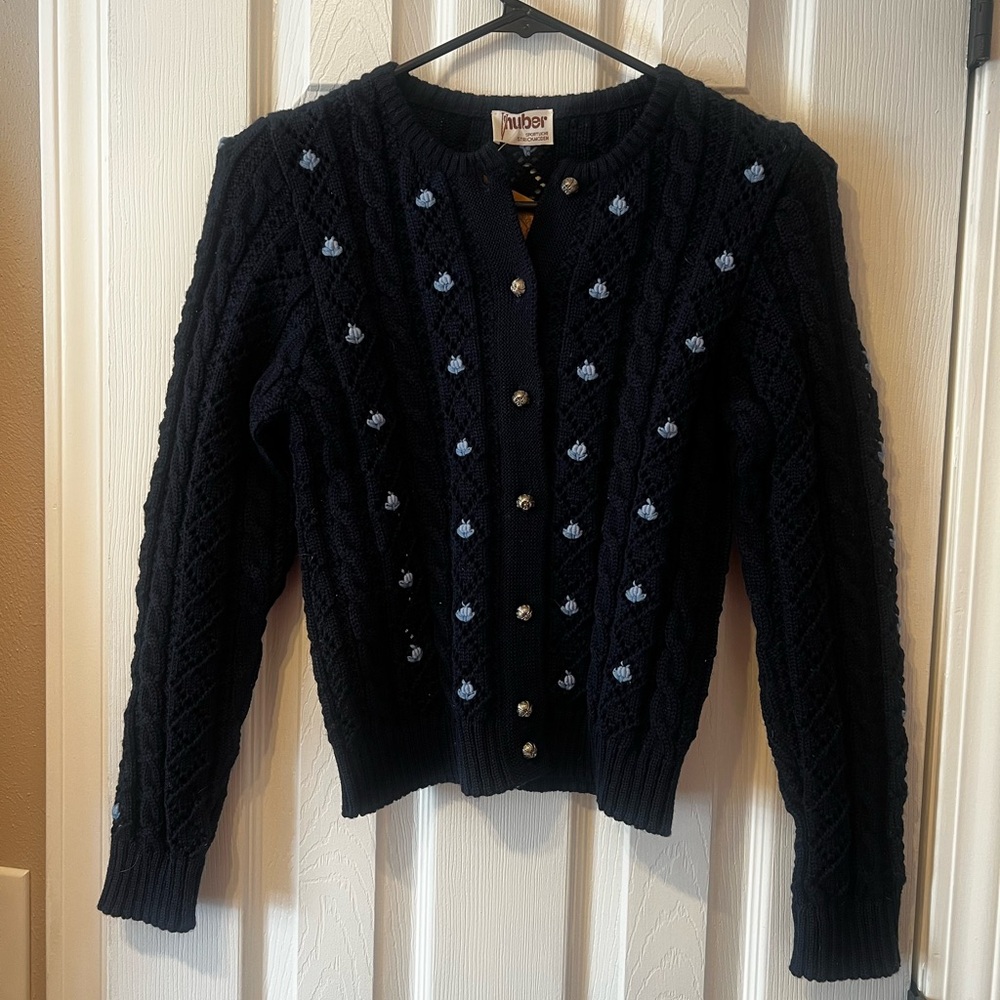 Authentic 1980’s Huber Wool German Girls Sweater